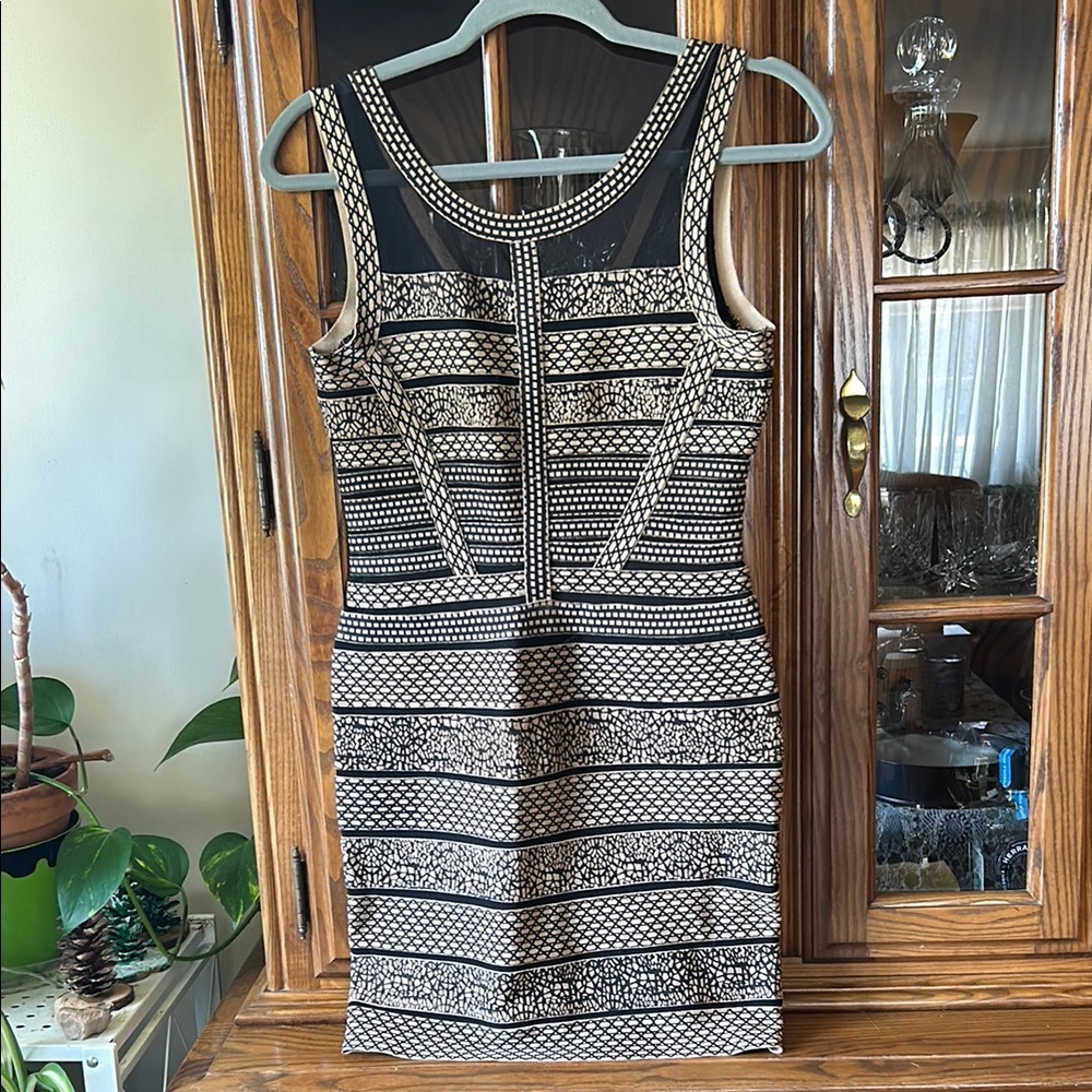 Black and Gold Women's Bodycon Dress